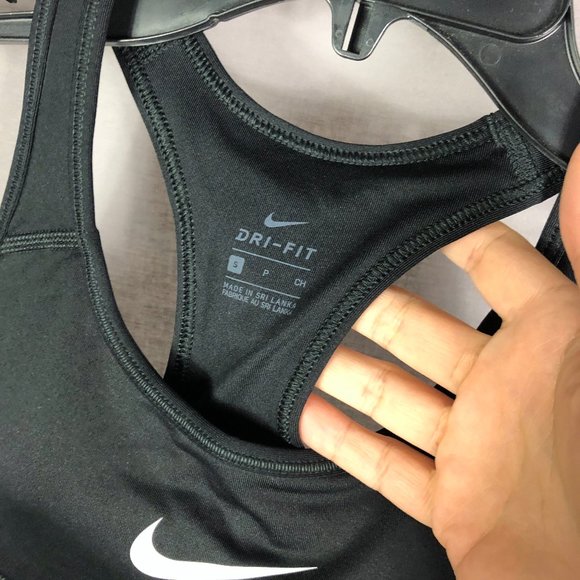 Nike Women's Victory Compression Sports Bra Black/White Size Small - Picture 6 of 9